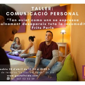 Nou taller: “Comunicació Personal” a Vic