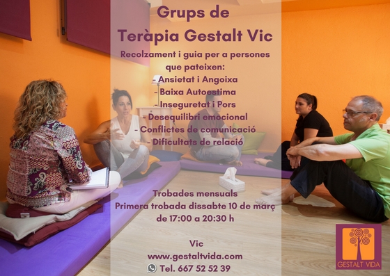 Grupos de terapia Gestalt en Vic